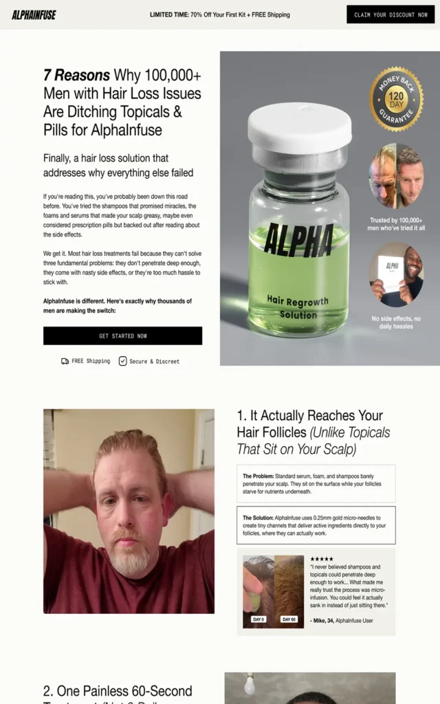 Advertorials · real BrandUs screenshot