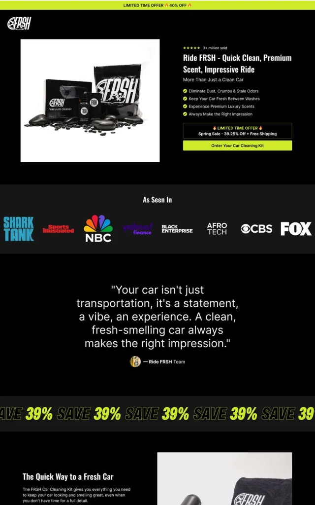 Post-purchase upsells · real BrandUs screenshot