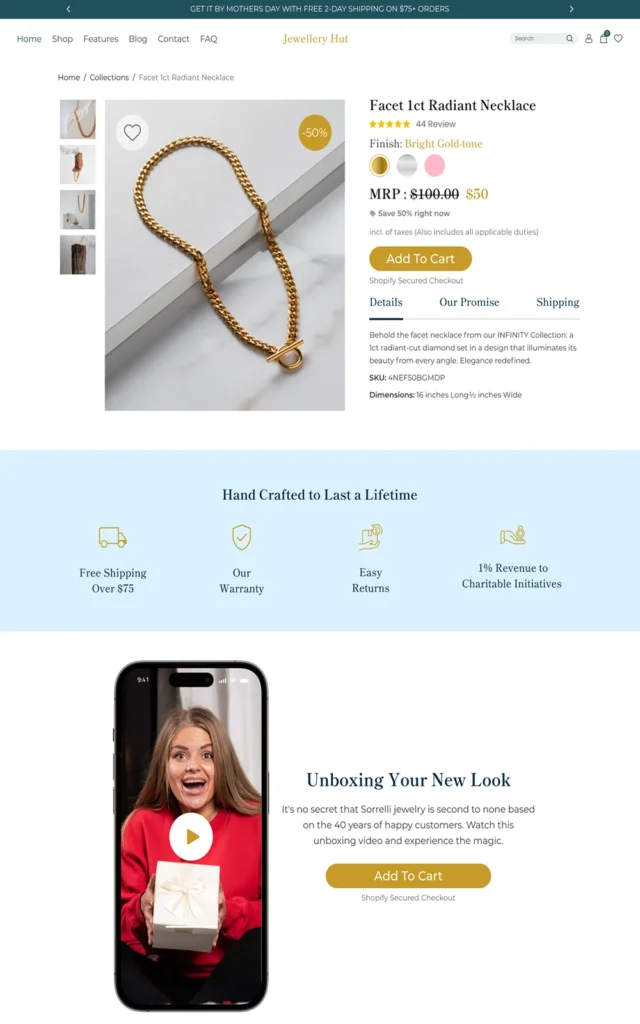 Product pages (PDP) · real BrandUs screenshot