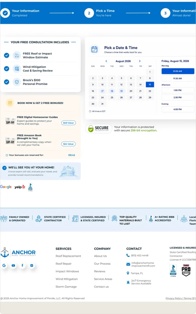 Booking & appointment funnels