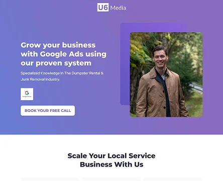 U6 Media – How We Turned a Cluttered Landing Page Into a Focused Lead Generation Experience